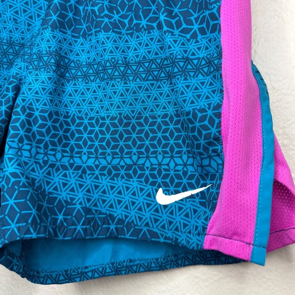 Nike Dri-Fit Girls XL (16) Athletic Shorts Purple Blue